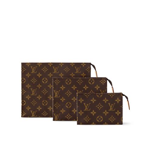 lv toiletries|Trio Toiletry Pouch in LV Monogram .